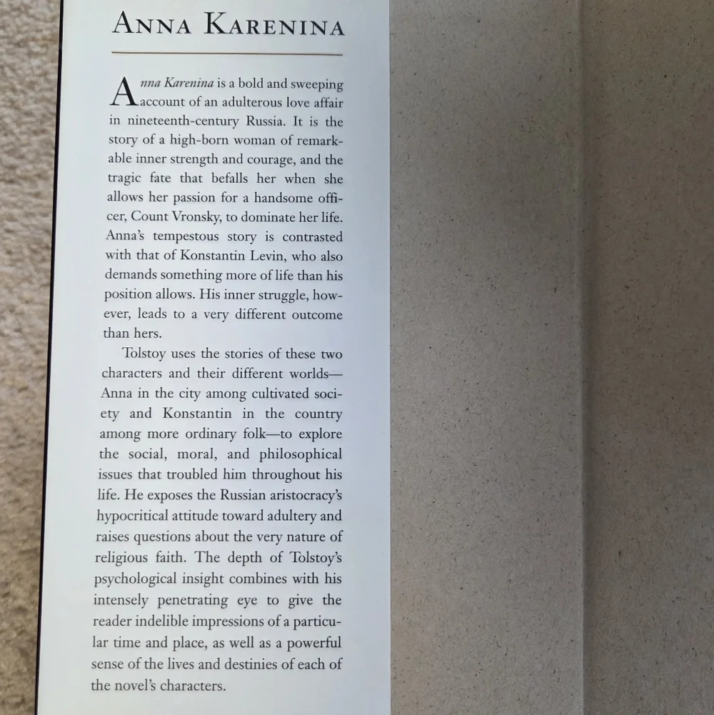 Anna Karenina by Leo Tolstoy 1997 Barnes and Noble Classics Hardcover